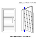 Porta Pivotante Lambril Aluminio Branco Com Friso E Puxador 2