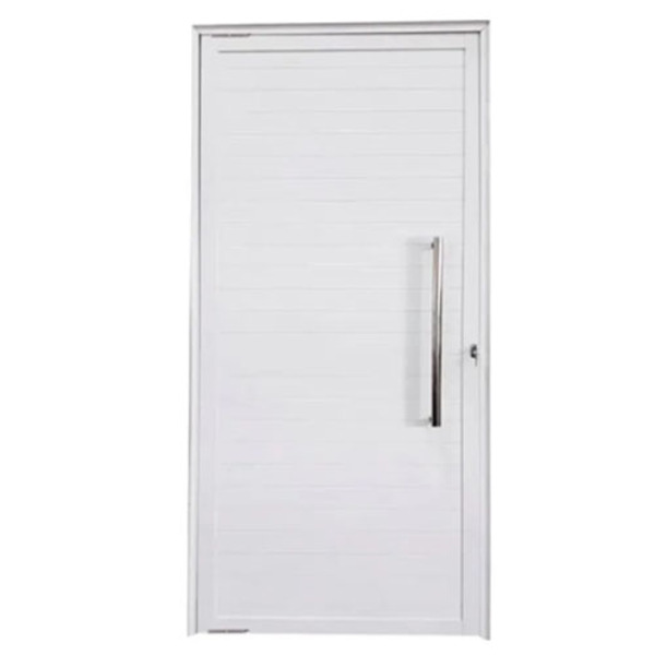 Porta Pivotante Lambril Aluminio Branco Com Puxador 2.10x0.90