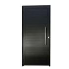 Porta Pivotante Lambril Aluminio Preto Com Puxador 2.10x0.90