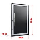 Porta Pivotante Lambril Com Puxador Elite 240x120 Abertura Es