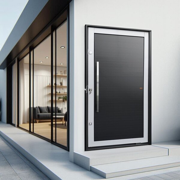 Porta Pivotante Lambril Com Puxador Elite 240x130 Abertura Es