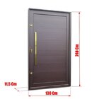 Porta Pivotante Lambril Com Puxador Elite 240x130 Abertura Es