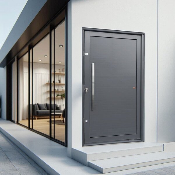 Porta Pivotante Lambril Com Puxador Elite 240x150 Abertura