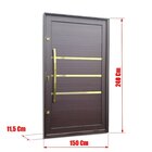 Porta Pivotante Lambril Evolution Com Puxador Elite 240cmx150