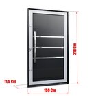 Porta Pivotante Lambril Evolution Com Puxador Lado Esquerdo E