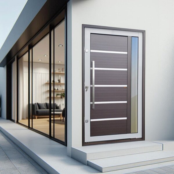 Porta Pivotante Lambril Miraggio Com Puxador Elite 216x130