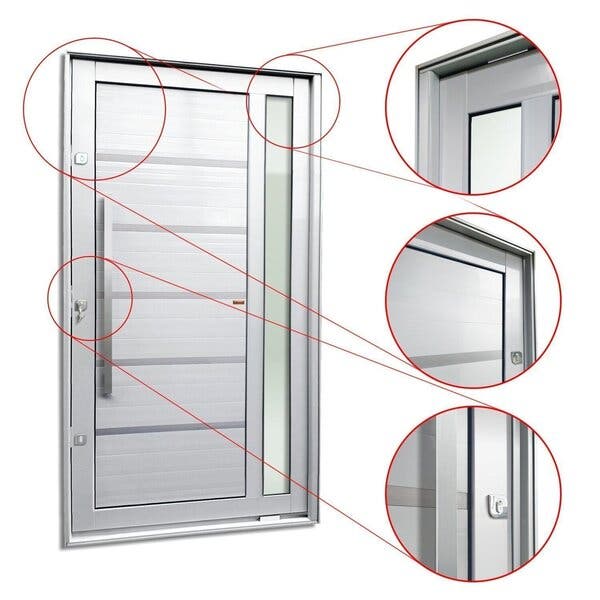 Porta Pivotante Lambril Miraggio Com Puxador Elite 216x130