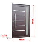 Porta Pivotante Lambril Miraggio Com Puxador Elite 240cmx150c