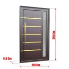 Porta Pivotante Lambril Miraggio Com Puxador Elite 240x120 Ab