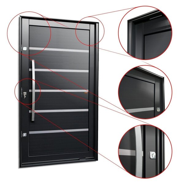 Porta Pivotante Lambril Premium Com Puxador Elite 216x120 Abertura