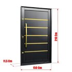 Porta Pivotante Lambril Premium Com Puxador Lado Esquerdo Eli