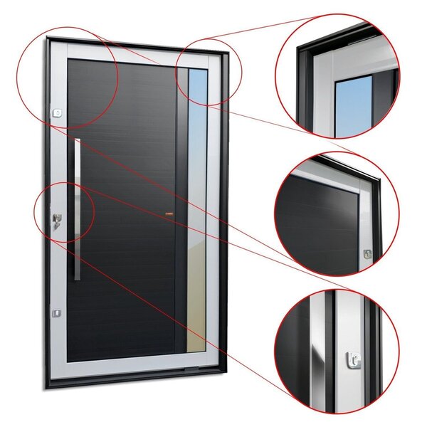 Porta Pivotante Lambril Visione Com Puxador Elite 216x100 Abertura