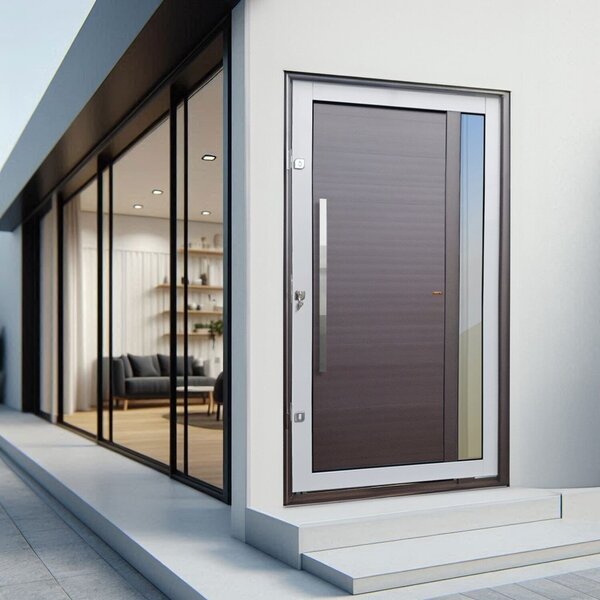 Porta Pivotante Lambril Visione Com Puxador Elite 216x100 Abe