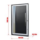 Porta Pivotante Lambril Visione Com Puxador Elite 240cmx150cm