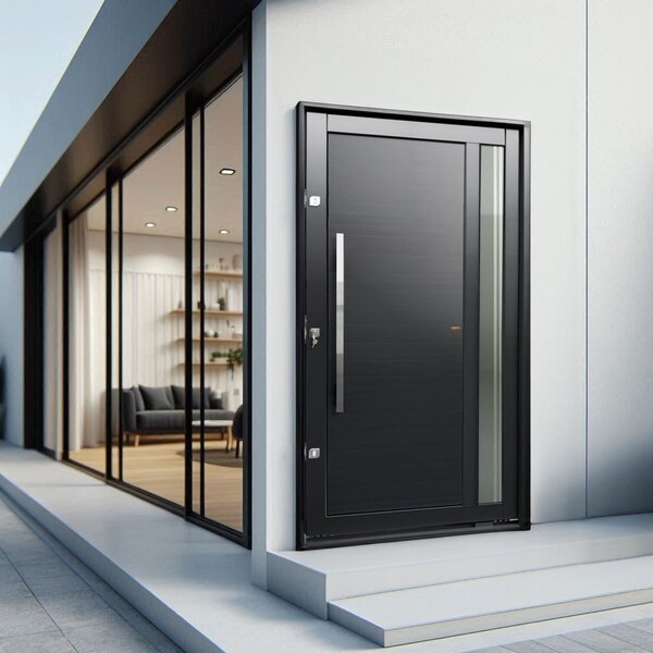 Porta Pivotante Lambril Visione Com Puxador Elite 240x120 Abe