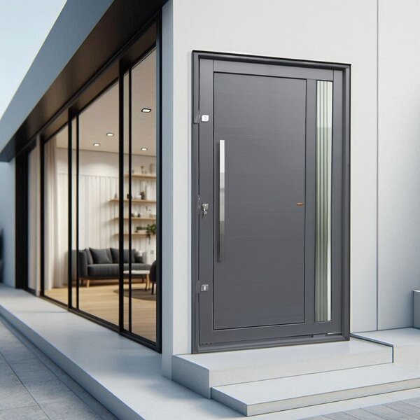 Porta Pivotante Lambril Visione Com Puxador Elite 240x120 Abe