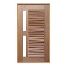 Porta Pivotante Madri P/vidro Montada Em Madeira Maciça Cedro