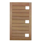 Porta Pivotante Mexicana Horizontal 03 Vidros Montada Em Made