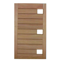 Porta Pivotante Mexicana Horizontal 03 Vidros Montada Em Made