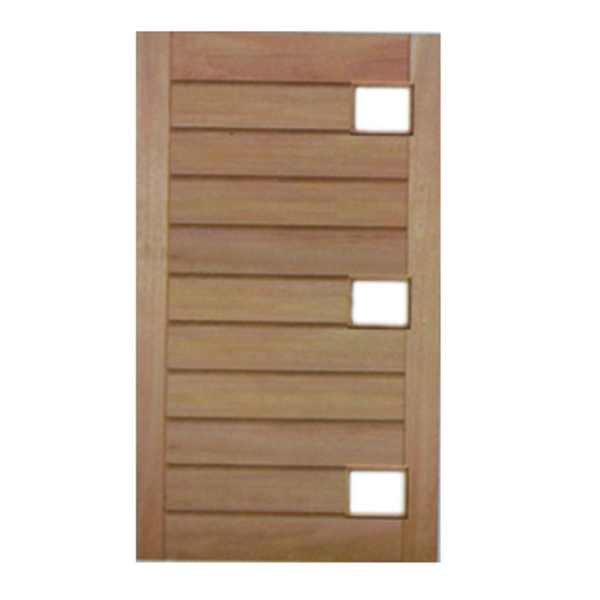 Porta Pivotante Mexicana Horizontal 03 Vidros Montada Em Made