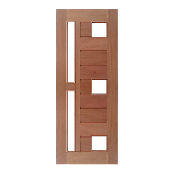 Porta Pivotante Mexicana Horizontal 04 Vidros Montada Em Made