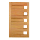 Porta Pivotante Mexicana Horizontal 05 Vidros Montada Em Made