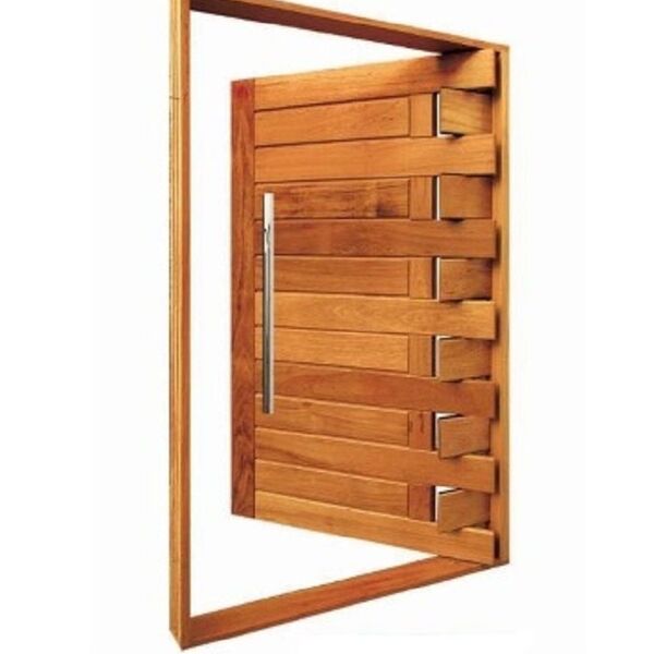 Porta Pivotante Passione - Madeira Maciça - Angelim Medida Fi