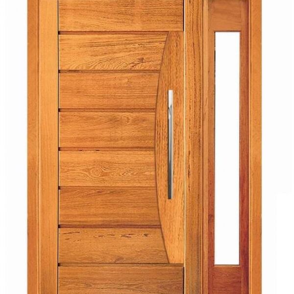 Porta Pivotante Pavuna Com Visor Lateral - Madeira Maciça - A