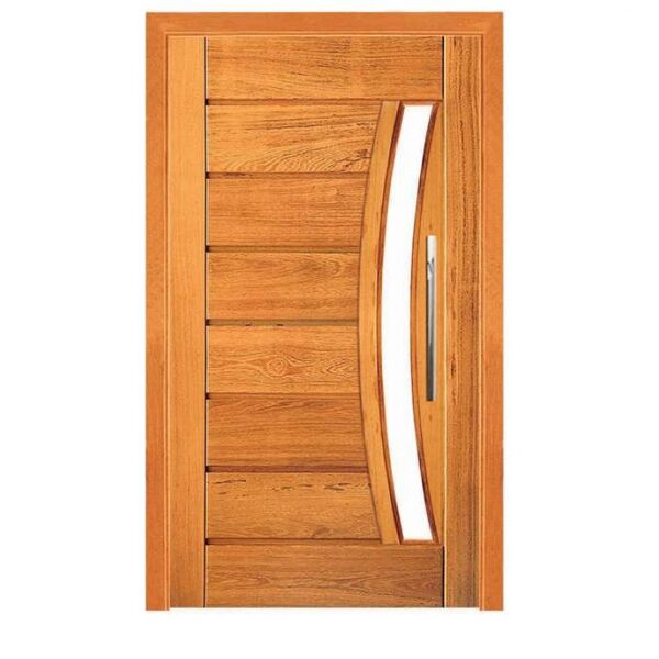 Porta Pivotante Pavuna Com Visor - Madeira Maciça - Angelim M