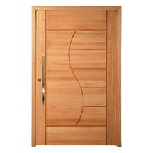 Porta Pivotante Pm89 Evidence Em Madeira Maciça Eucalipto Cru