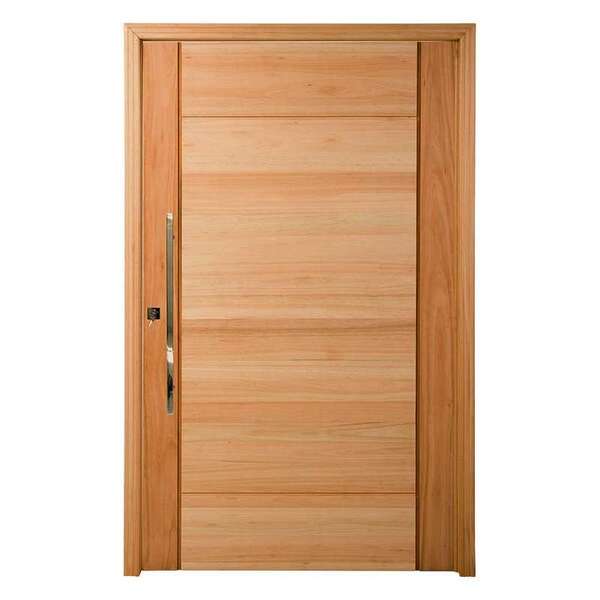 Porta Pivotante Pm95 Clean Em Madeira Maciça Eucalipto Cruzei