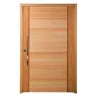 Porta Pivotante Pm95 Clean Em Madeira Maciça Eucalipto Cruzei
