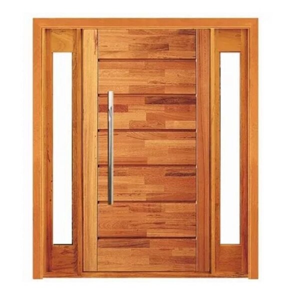 Porta Pivotante Pontal Com Visor Lateral Duplo - Madeira Maci