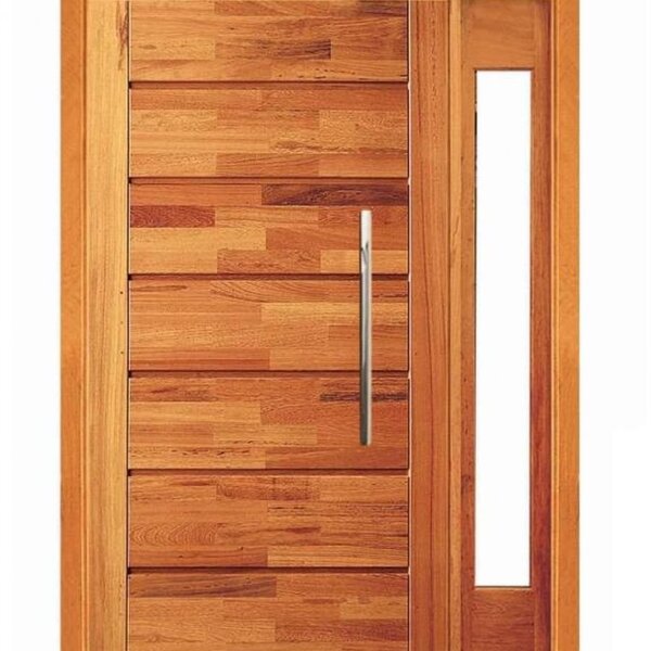 Porta Pivotante Pontal Com Visor Lateral - Madeira Maciça - A