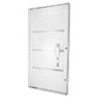 Porta Pivotante Puxador Oval Em Alumínio Branco 228x115x10 Cm