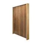 Porta Pivotante Ripada Cedro Batente 14 Puxador Tubo 102 X 21