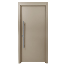 Porta com Batente Pivotante 12 a 23cm Sarrafeada Lisa Lacca Touch Cappucino Direito ou Esquerdo 2,10x0,90m Artens