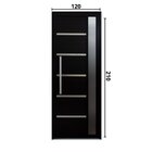 Porta Pivotante Solara Alumínio Com Visor Puxador Barra Chata