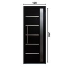 Porta Pivotante Solara Alumínio Com Visor Puxador Tubolar 210