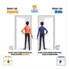 Porta Pivotante Solara Alumínio Com Visor Puxador Tubolar 210