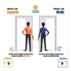 Porta Pivotante Solara Alumínio Com Visor Puxador Tubolar 210