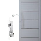 Porta Pivotante Solara Alumínio Puxador Barra Chata 210 X 110