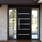 Porta Pivotante Solara Alumínio Puxador Barra Chata 210 X 120