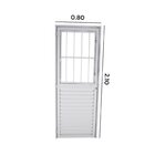 Porta Postigo Abertura Com Vidro Liso 210x80x3,7cm Abertura D