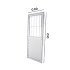 Porta Postigo Abertura Direita Vidro Mini Boreal 210x80cm Esp