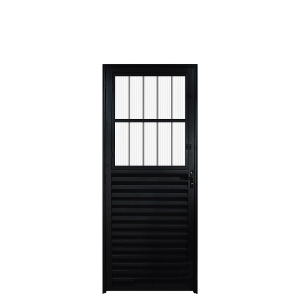 Porta Postigo Aluminio Preto 2.10 X 0.90 Lado Esquerdo - Hale