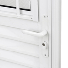 Porta Postigo de Giro Alumínio Branco Grade Vertical com Fechadura 2,10x0,80m Lado Esquerdo Linha Home 3A Alumínio