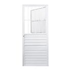 Porta Postigo de Giro Alumínio Pintado Branco 2,10x0,86m Lado Esquerdo Linha Fortline Atlântica