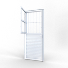 Porta Postigo de Giro Alumínio Pintado Branco 2,15x0,85m Lado Esquerdo Linha Riobras Aluminio Ullian