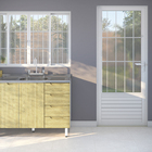 Porta Postigo de Giro Alumínio Pintado Branco 2,16x0,88m Lado Direito Linha Alumifort Sasazaki